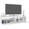 Muebles De Tv Con Luces Led 2 Unidades Blanco Brillante 75x35x40 Cm