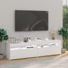 Muebles De Tv Con Luces Led 2 Unidades Blanco Brillante 75x35x40 Cm