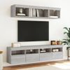 Mueble De Tv De Pared Con Luces Led Gris Sonoma 80x30x40 Cm