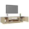 Mueble De Tv Con Luces Led Roble Sonoma 160x35x40 Cm