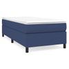 Estructura De Cama Box Spring Tela Azul 100x200 Cm