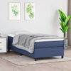 Estructura De Cama Box Spring Tela Azul 100x200 Cm