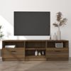 Mueble Para Tv Madera Contrachapada Roble Marrón 150x33,5x45 Cm