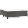 Estructura De Cama Box Spring Terciopelo Gris Oscuro 180x200 Cm