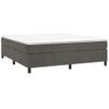 Estructura De Cama Box Spring Terciopelo Gris Oscuro 180x200 Cm