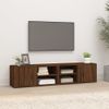 Mueble Tv 2 Unidades Madera Contrachapada Roble Marrón 80x31,5x36cm