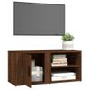 Mueble Tv 2 Unidades Madera Contrachapada Roble Marrón 80x31,5x36cm