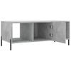 Mesa De Centro Madera Contrachapada Gris Hormigón 102x50x40 Cm