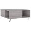 Mesa De Centro Madera Contrachapada Gris Sonoma 80x80x36,5 Cm