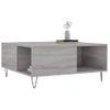 Mesa De Centro Madera Contrachapada Gris Sonoma 80x80x36,5 Cm