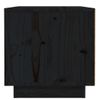 Mesita De Noche Madera Maciza De Pino Negro 40x34x35 Cm