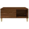 Mesa De Centro Madera Contrachapada Roble Marrón 80x80x36,5 Cm