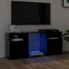 Mueble De Tv Con Luces Led Negro 120x30x50 Cm