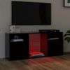 Mueble De Tv Con Luces Led Negro 120x30x50 Cm