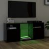 Mueble De Tv Con Luces Led Negro 120x30x50 Cm