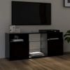 Mueble De Tv Con Luces Led Negro 120x30x50 Cm