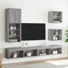 Mueble Para Tv Con Luces Led Gris Sonoma 40,5x30x102 Cm