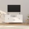 Set De Muebles De Tv 3 Piezas Madera Contrachapada Blanco