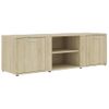 Mueble De Tv Madera Contrachapada Color Roble 120x34x37 Cm