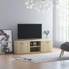 Mueble De Tv Madera Contrachapada Color Roble 120x34x37 Cm