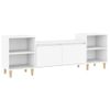 Mueble Para Tv Madera Contrachapada Blanco 160x35x55 Cm