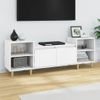 Mueble Para Tv Madera Contrachapada Blanco 160x35x55 Cm