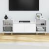 Mueble Para Tv Madera Contrachapada Blanco 160x35x55 Cm