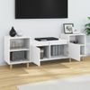 Mueble Para Tv Madera Contrachapada Blanco 160x35x55 Cm