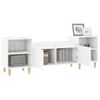 Mueble Para Tv Madera Contrachapada Blanco 160x35x55 Cm