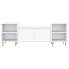 Mueble Para Tv Madera Contrachapada Blanco 160x35x55 Cm