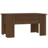 Mesa De Centro Madera Contrachapada Roble Marrón 79x49x41 Cm