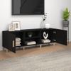 Mueble Para Tv Madera Contrachapada Negro 150x30x50 Cm