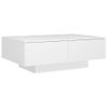 Mesa De Centro Madera Contrachapada Blanco 90x60x31 Cm