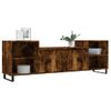 Mueble Para Tv Madera Contrachapada Roble Ahumado 160x35x55 Cm