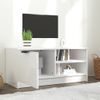 Mueble De Tv Madera Contrachapada Blanco Brillante 80x35x36,5cm