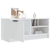 Mueble De Tv Madera Contrachapada Blanco Brillante 80x35x36,5cm