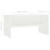 Mueble Para Tv Madera Contrachapada Blanco 80x40x40 Cm