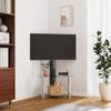 Mueble Tv Esquina 2 Niveles Para 32-70 Pulgadas Negro Plateado