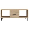 Mesa De Centro Madera Contrachapada Roble Sonoma 102x50x40 Cm