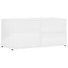 Mueble Tv Madera Contrachapada Blanco Brillante 80x34x36 Cm