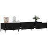 Mueble De Tv Madera Contrachapada Negro 150x34,5x30 Cm