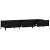 Mueble De Tv Madera Contrachapada Negro 150x34,5x30 Cm