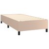 Cama Box Spring Colchón Led Cuero Sintético Capuchino 90x190 Cm