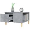 Mesa De Centro Madera Contrachapada Gris Hormigón 55x55x36,5 Cm