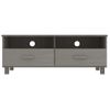 Mueble De Tv Hamar Madera Maciza Pino Gris Claro 106x40x40 Cm