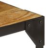 Mesa De Centro De Madera Maciza De Mango Rugosa Y Acero 110 Cm