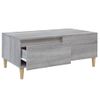 Mesa De Centro Madera Contrachapada Gris Sonoma 90x50x36,5 Cm