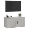 Mueble Para Tv De Pared Gris Hormigón 80x34,5x40 Cm