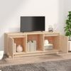 Mueble De Tv De Madera Maciza De Pino 110,5x35x44 Cm