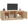 Mueble De Tv De Madera Maciza De Pino 110,5x35x44 Cm